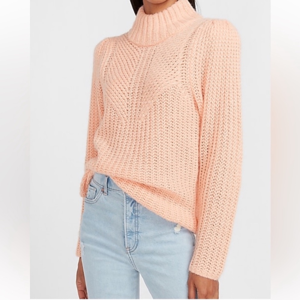Express Pink Turtleneck Sweater - S